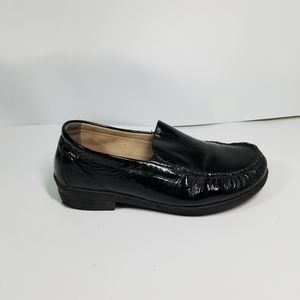 Helvesko Swiss Black Slip On Loafer Flats